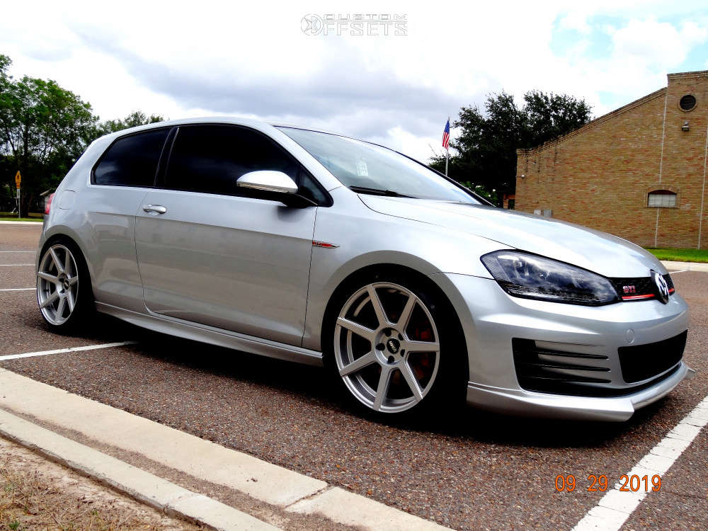 V706 2015 Volkswagen GTI with 19x9.5 35 VMR V706 and 235/35R19 Cosmo Mucho ...