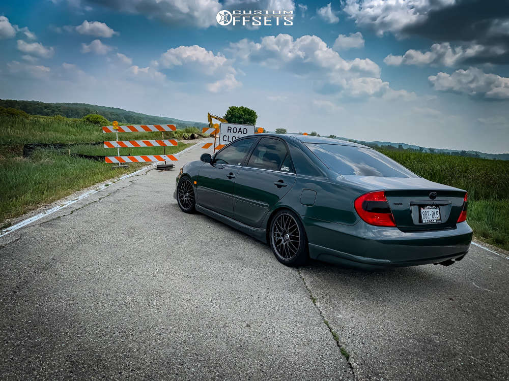 2002 Toyota Camry with 18x8 40 Enkei EKM3 and 225/40R18 Federal SS595 ...