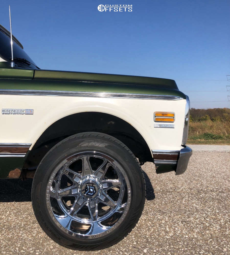1972 Chevrolet C10 Pickup with 20x12 -44 Dropstars 655c and 295/45R20 ...
