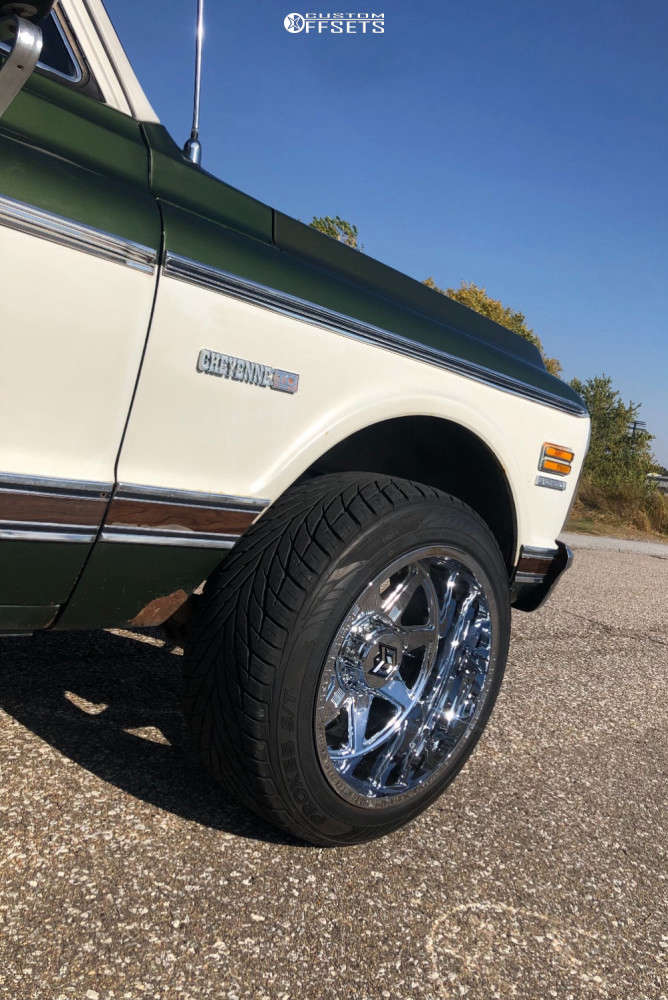 1972 Chevrolet C10 Pickup with 20x12 -44 Dropstars 655c and 295/45R20 ...