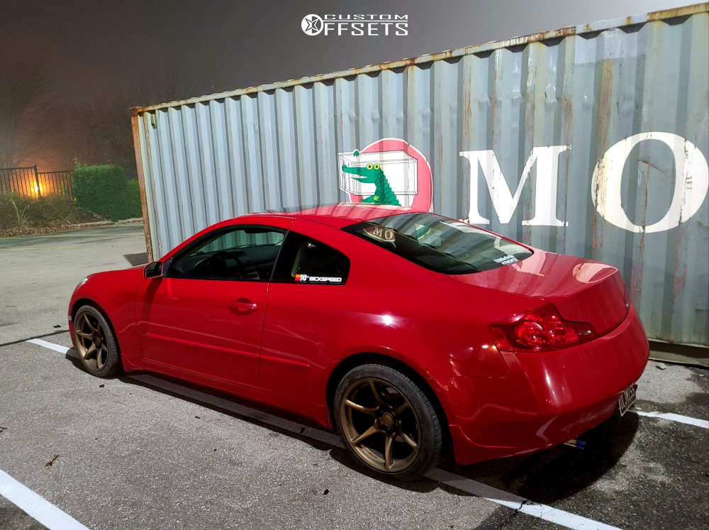 2007 INFINITI G35 with 18x8.5 22 Kansei Tandem and 255/35R18 Falken ...