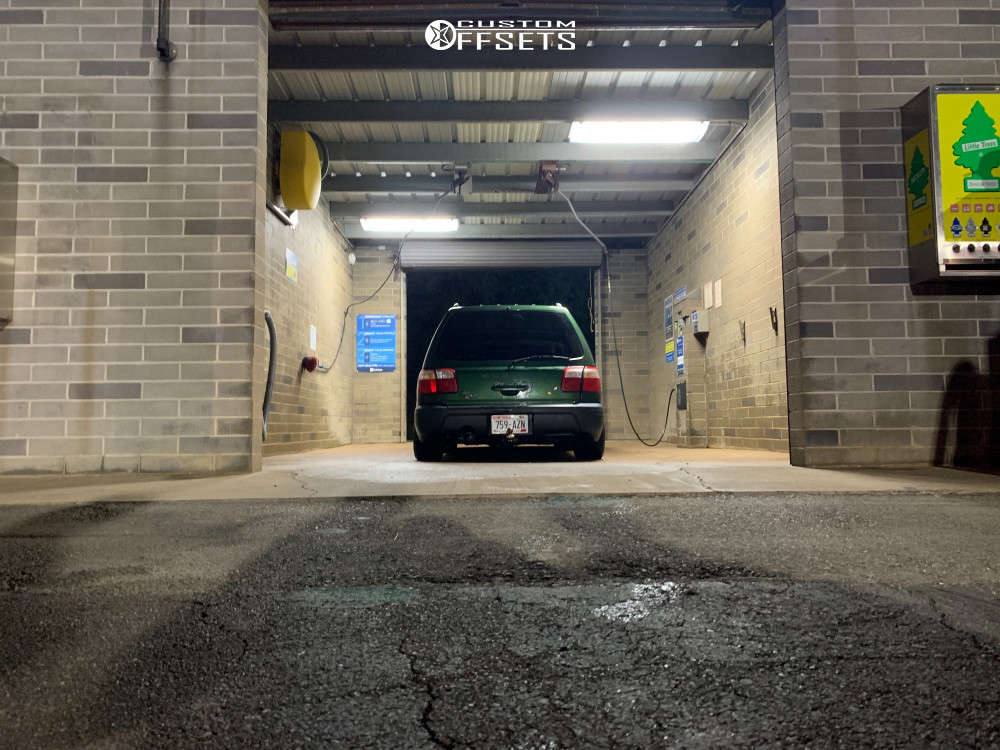 2002 Subaru Forester with 18x9.5 22 ESR Sr13 and 225/40R18 Federal ...