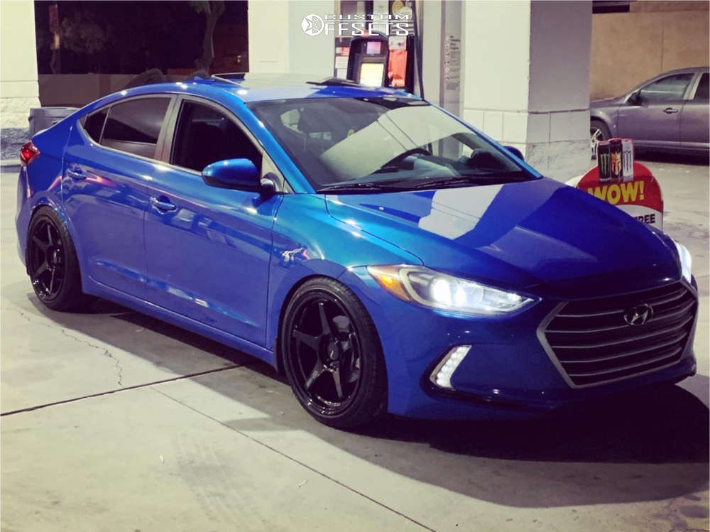 2017 Hyundai Elantra with 18x9.5 38 Enkei Ts5 and 225/35R18 Vercelli