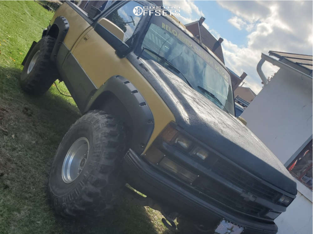 1989 Chevrolet K1500 with 15x10 -45 American Racing Razor and 38/15 ...