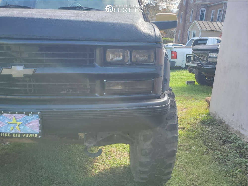 1989 Chevrolet K1500 with 15x10 -45 American Racing Razor and 38/15 ...