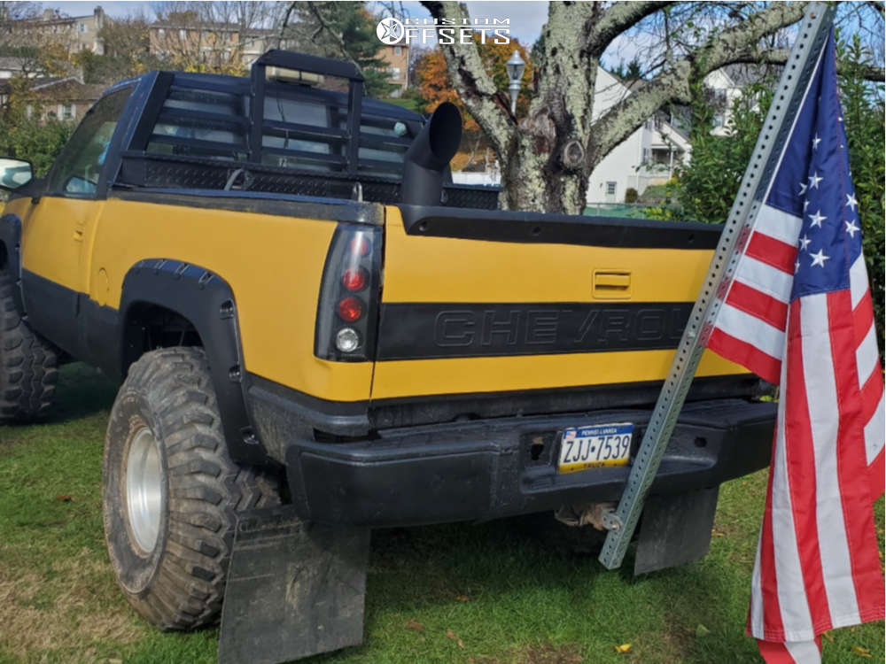 1989 Chevrolet K1500 with 15x10 -45 American Racing Razor and 38/15 ...