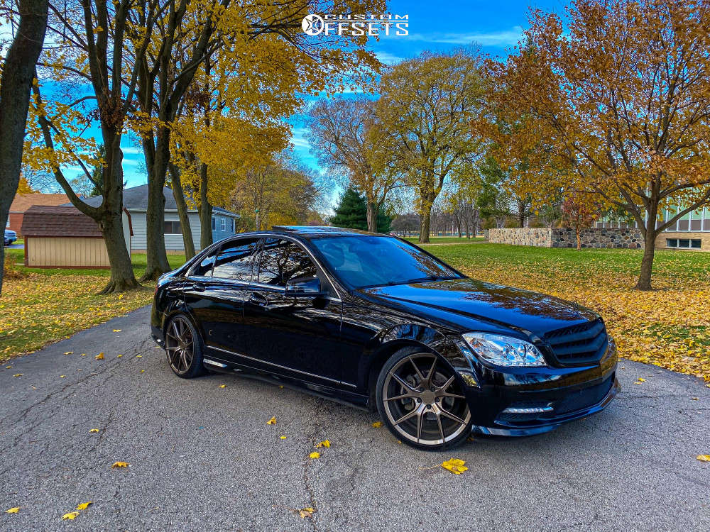 2011 MercedesBenz C300 with 19x8.5 45 Verde Axis and 225/35R19 Nankang