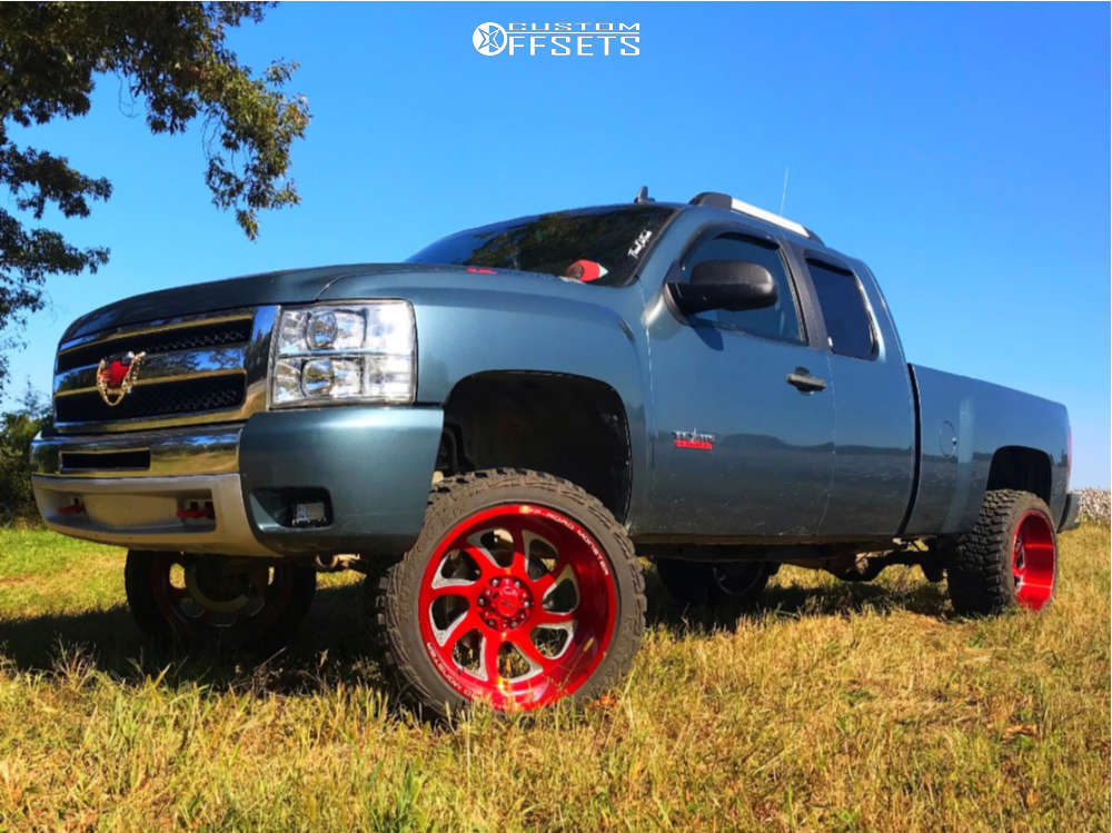 Off Road Monster M22 22x12 44 Black Red M22212870N44GBMLR Custom