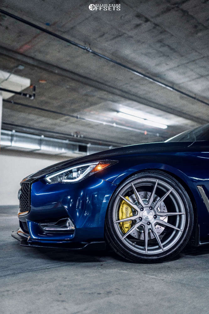 2017 INFINITI Q60 with 19x9.5 20 Rohana Rf2 and 255/40R19 Firestone ...
