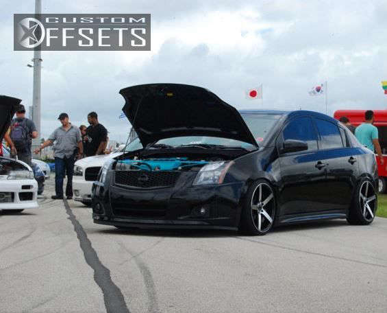 2012 Nissan Sentra with 18x8.5 35 Traklite Trak-k and 215/35R18 ...