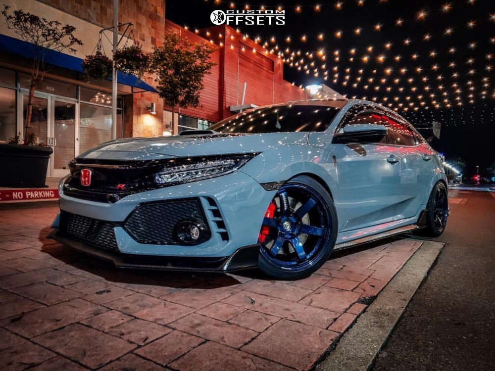 Type R Volk 2019 Honda Civic with 18x10 40 Volk Te37 Saga and 265/35R18 Hankook ...