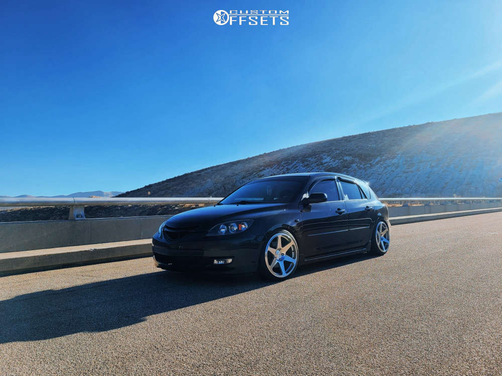 2009 Mazda 3 with 18x8.5 35 AVID1 AV38 and 215/35R18 Nitto Motivo