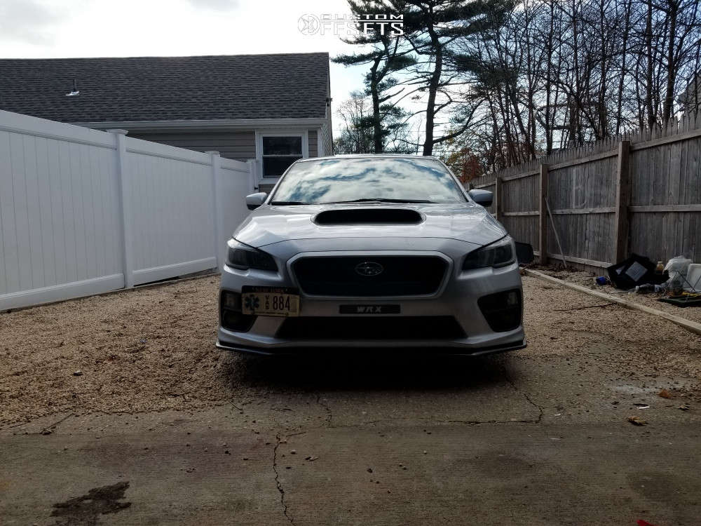 17 Subaru Wrx With 18x9 5 35 Konig Hypergram And 245 40r18 Bridgestone Blizzak Dm V1 And Lowering Springs Custom Offsets