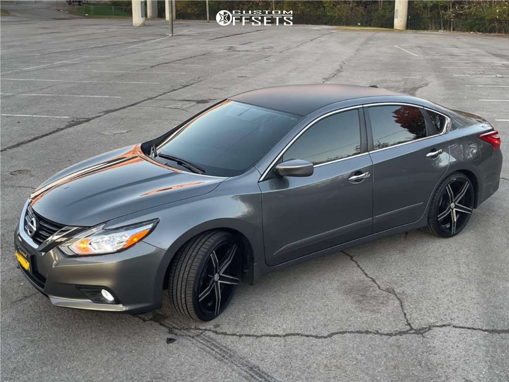 2017 Nissan Altima with 20x8.5 38 Rosso Syncro and 225/35R20 Nankang Ns