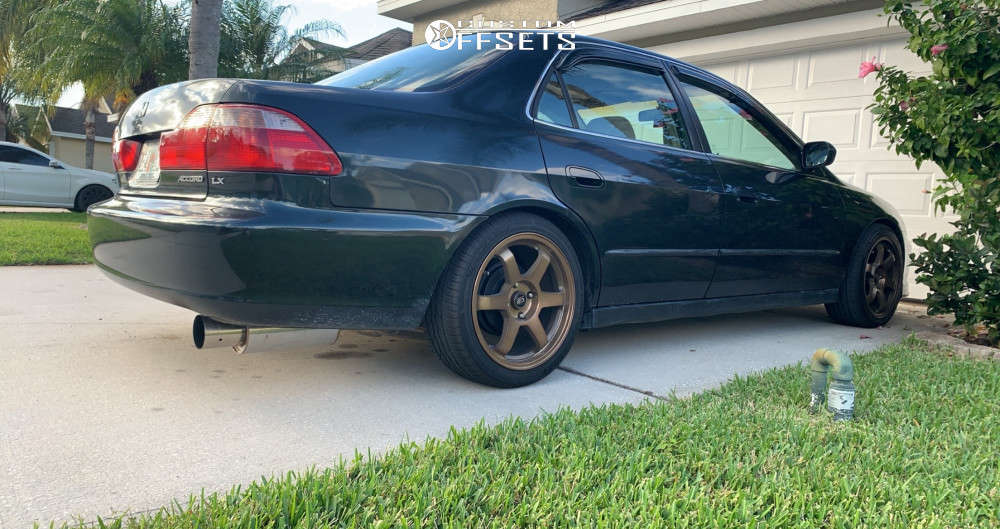1998 Honda Accord with 17x8 35 Rota Grid and 215/45R17 Federal 595 Evo