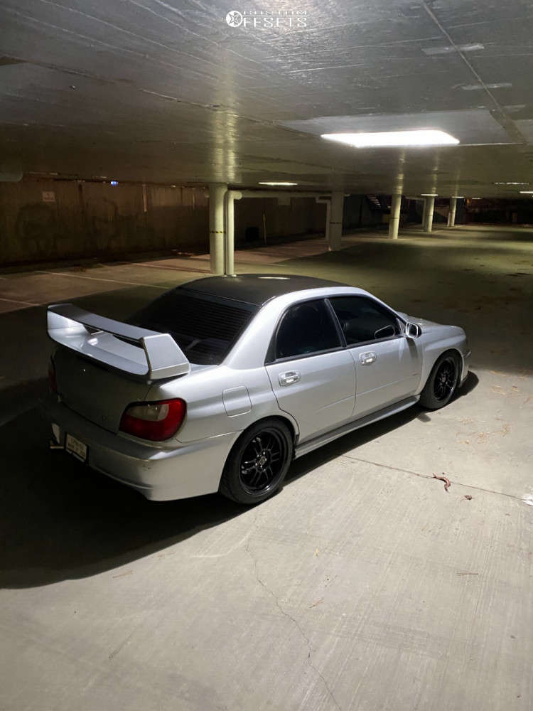 2002 Subaru WRX with 17x8 45 Enkei Rpf1 and 225/45R17 Federal SS595 and ...
