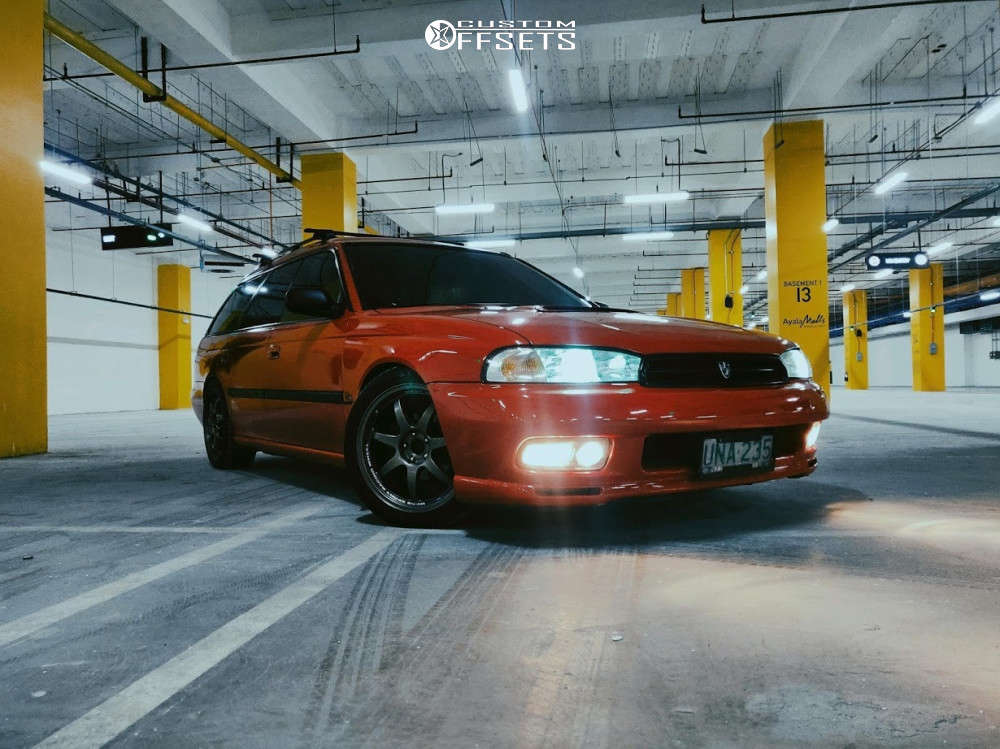 1996 Subaru Legacy with 17x7.5 43 WedsSport SA-90 and 215