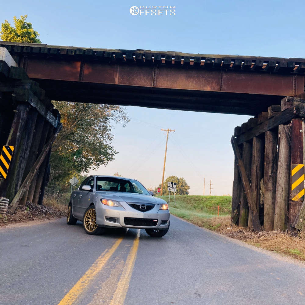 2007 Mazda 3 with 18x8 35 MSR 045 and 215/30R18 Cooper Zeon Zpt and ...