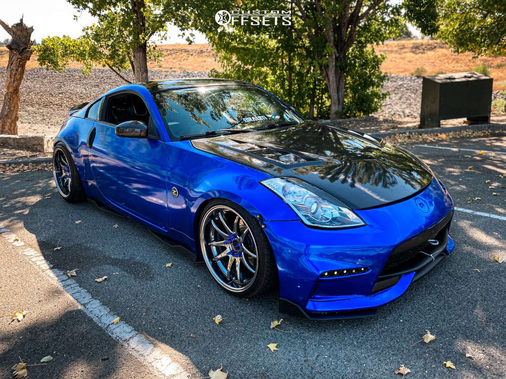 2008 Nissan 350Z with 19x9.5 22 Aodhan Ds02 and 225/35R19