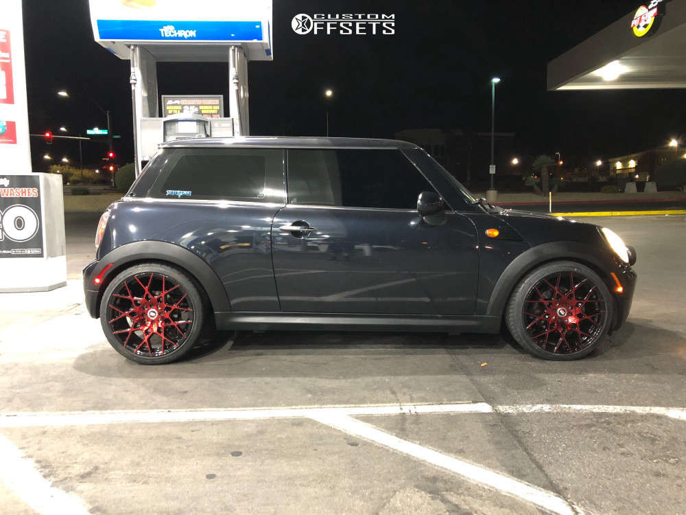 2009 Mini Cooper with 18x8 38 Spec-1 Sp-52 and 215/40R18 Nitto Neo
