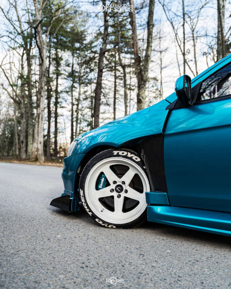 2008 Mitsubishi Lancer with 18x10 20 Cosmis Racing Xt-005r and 225 ...