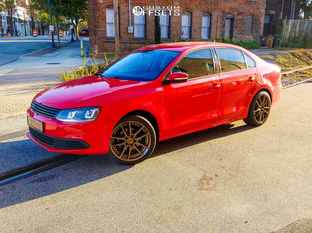 2014 Volkswagen Jetta with 18x8 42 Niche Dfs and 225/40R18 Falken Ziex Ze960 A/s and Stock