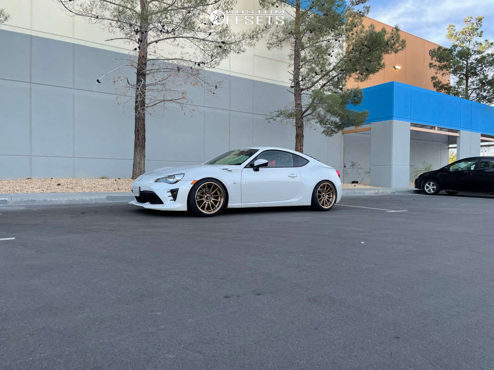 2017 Toyota 86 with 18x9.5 35 Cosmis Racing R1 and 225/40R18