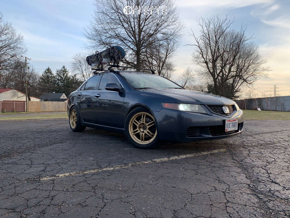 2005 Acura TSX with 17x8 37 Kosei K1-TS and 225/50R17 Toyo