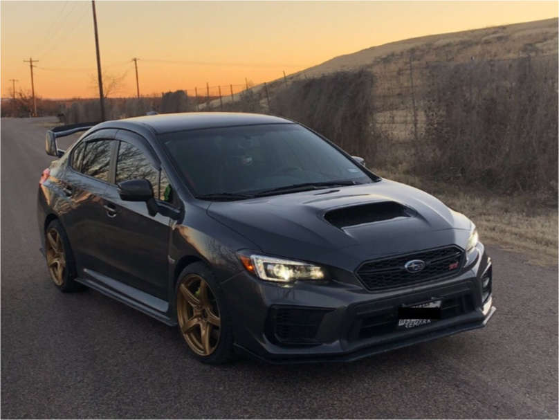 2020 Subaru WRX STI with 18x9.5 38 Option Lab R555 and 255/35R18 ...