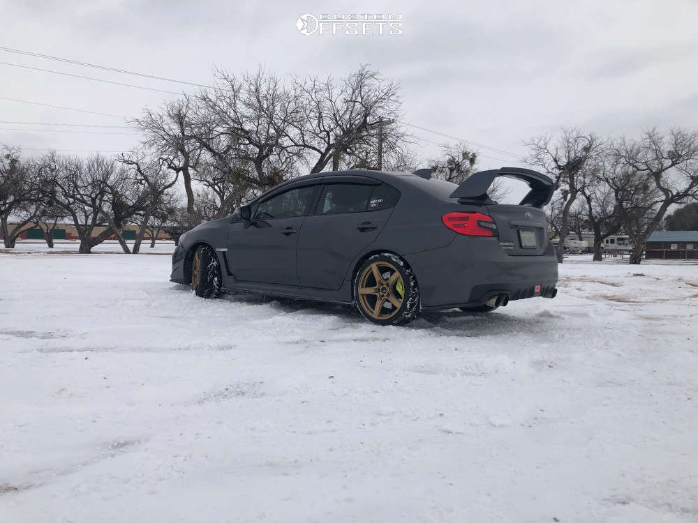 2020 Subaru WRX STI with 18x9.5 38 Option Lab R555 and 255/35R18 ...