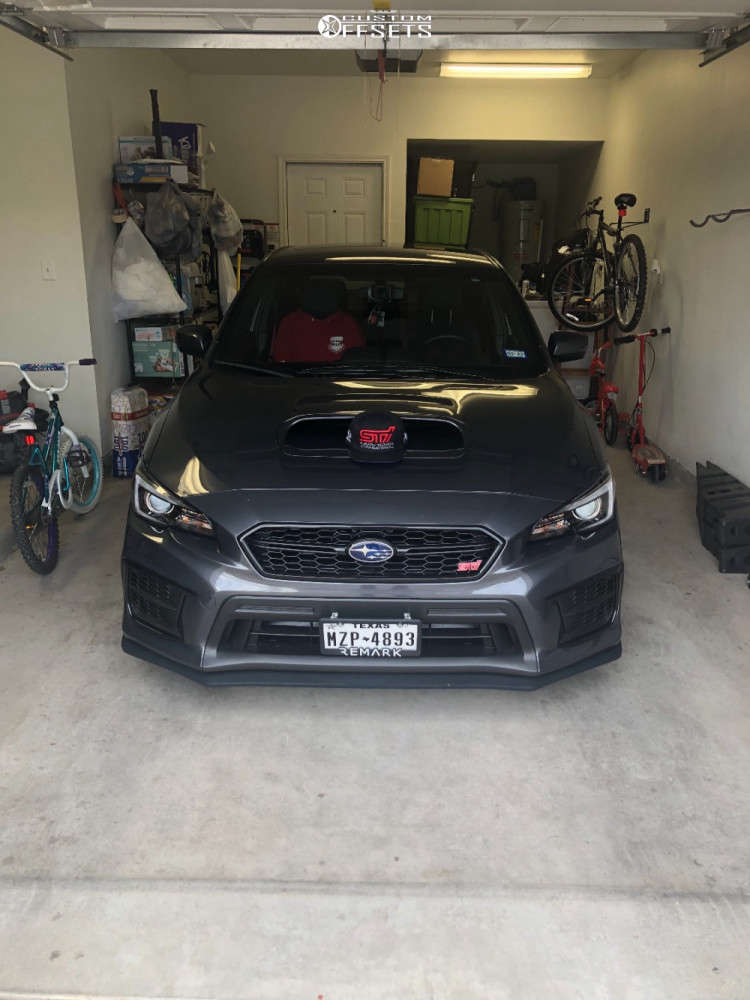 2020 Subaru WRX STI with 18x9.5 38 Option Lab R555 and 255/35R18 ...