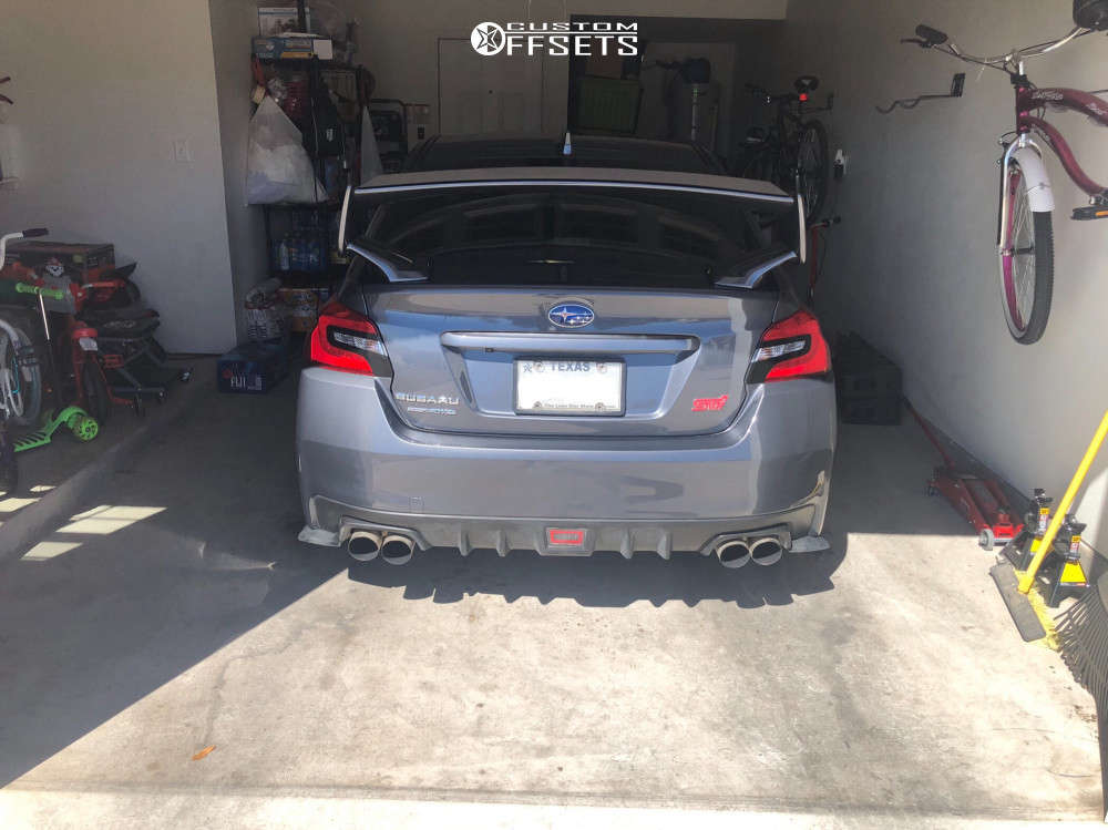 2020 Subaru WRX STI with 18x9.5 38 Option Lab R555 and 255/35R18 ...