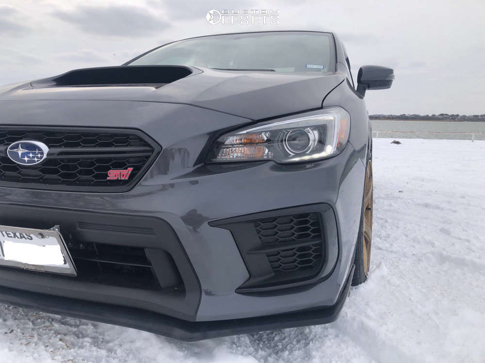 2020 Subaru WRX STI with 18x9.5 38 Option Lab R555 and 255/35R18 ...