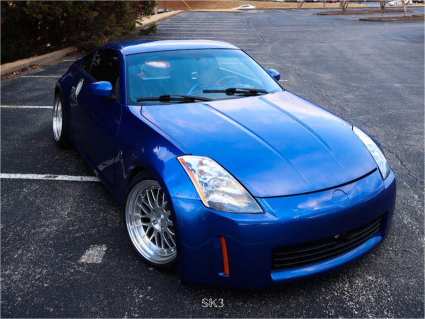 2003 Nissan 350Z with 18x9.5 22 ESR Sr05 and 245/35R18 Nexen Nfera Su1 ...