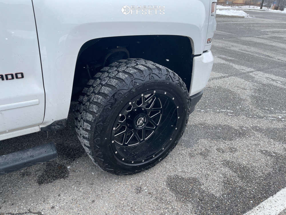 Repulsor Mt Rx 2017 Chevrolet Silverado 1500 with 20x12 -44 XF Offroad Xf-211 and 33/ ...