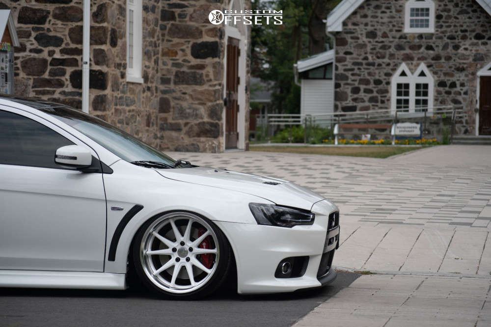 2015 Mitsubishi Lancer with 19x11 9 Work Gnosis CV201 and 235/35R19 ...