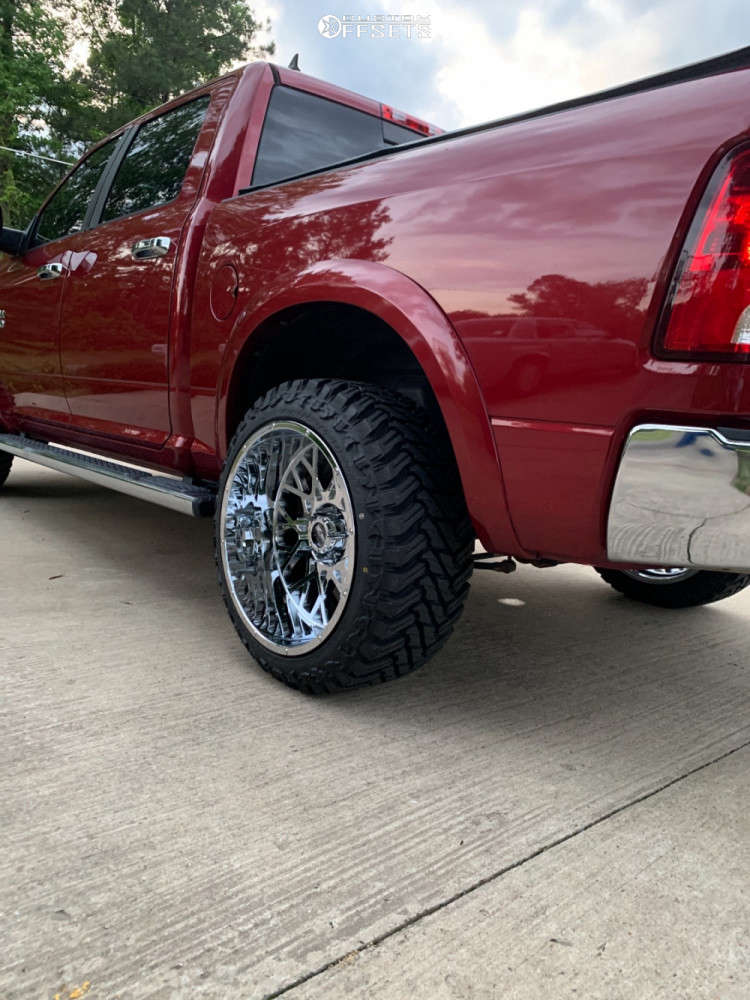 Vision Rocker Chrome 2015 Ram 1500 with 22x12 -51 Vision Rocker and 33/12.5R22 Atturo Trail ...