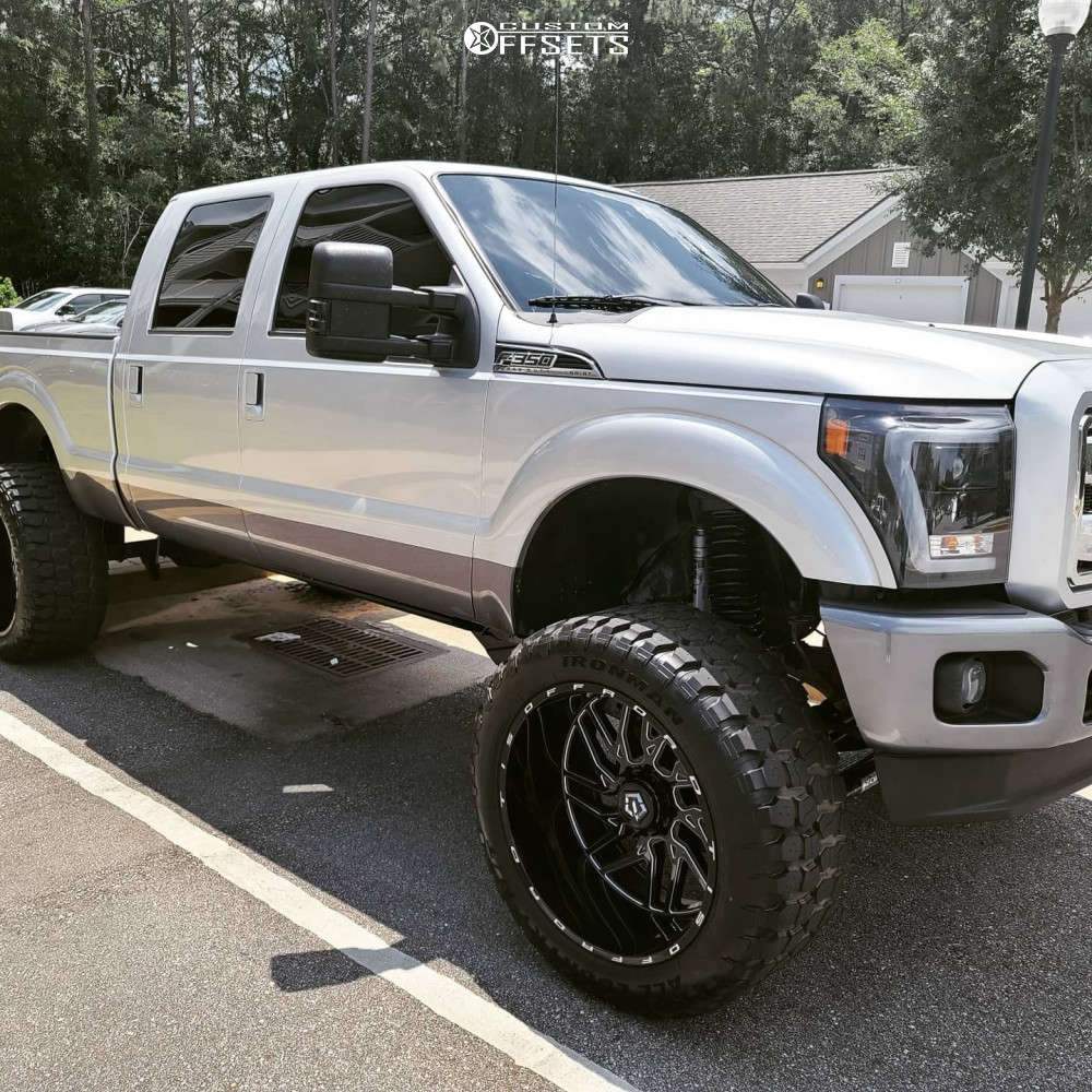 14 Ford E 350 Super Duty Wheel Offset Super Aggressive 3 5 Suspension Lift 8 Custom Offsets