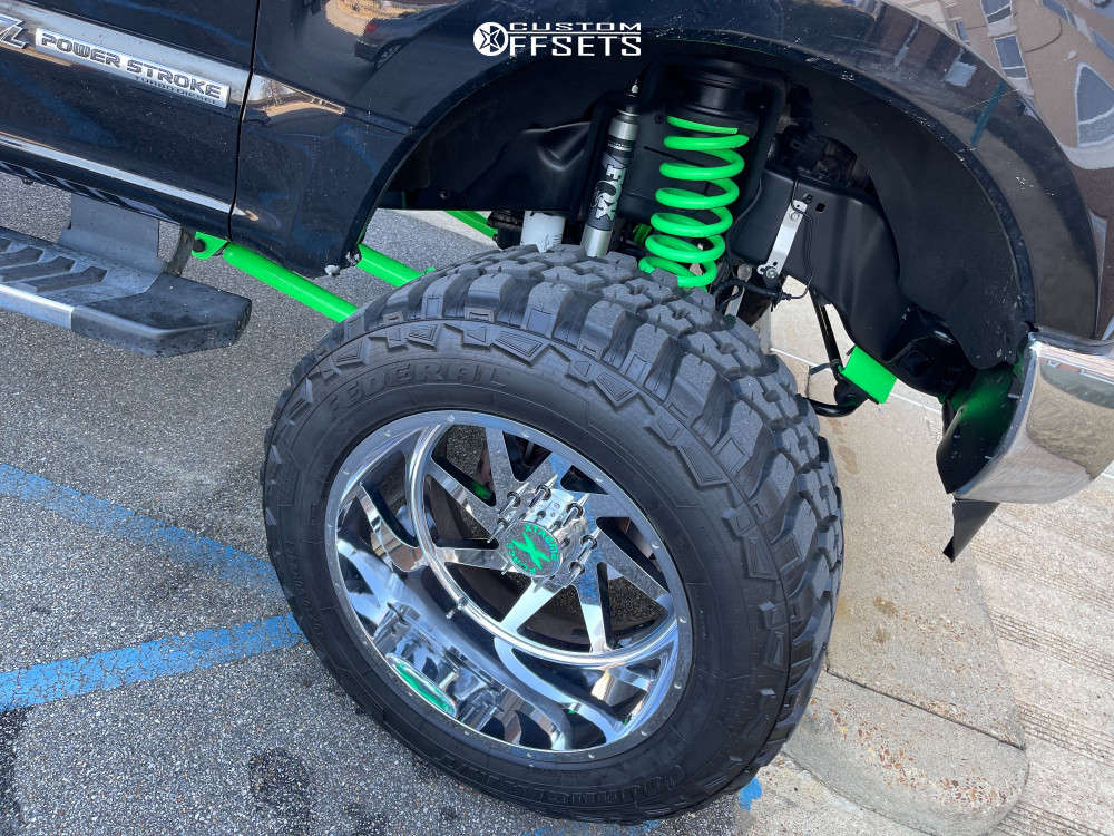 2019 Ford F250 Super Duty with 24x14 76 Xtreme Force Xf6 and 40/14