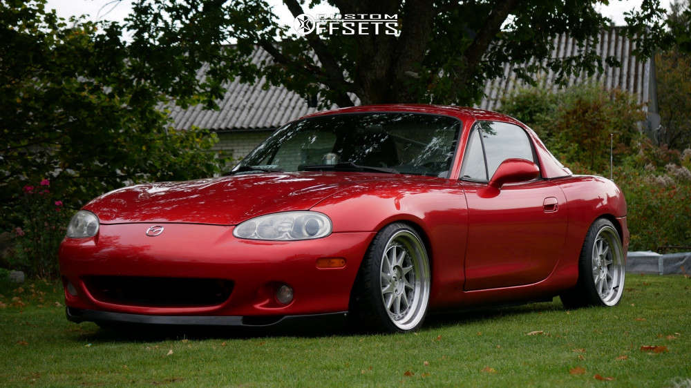 2002 Mazda MX-5 Miata with 16x8 15 Japan Racing Jr26 and 205/40R16 ...