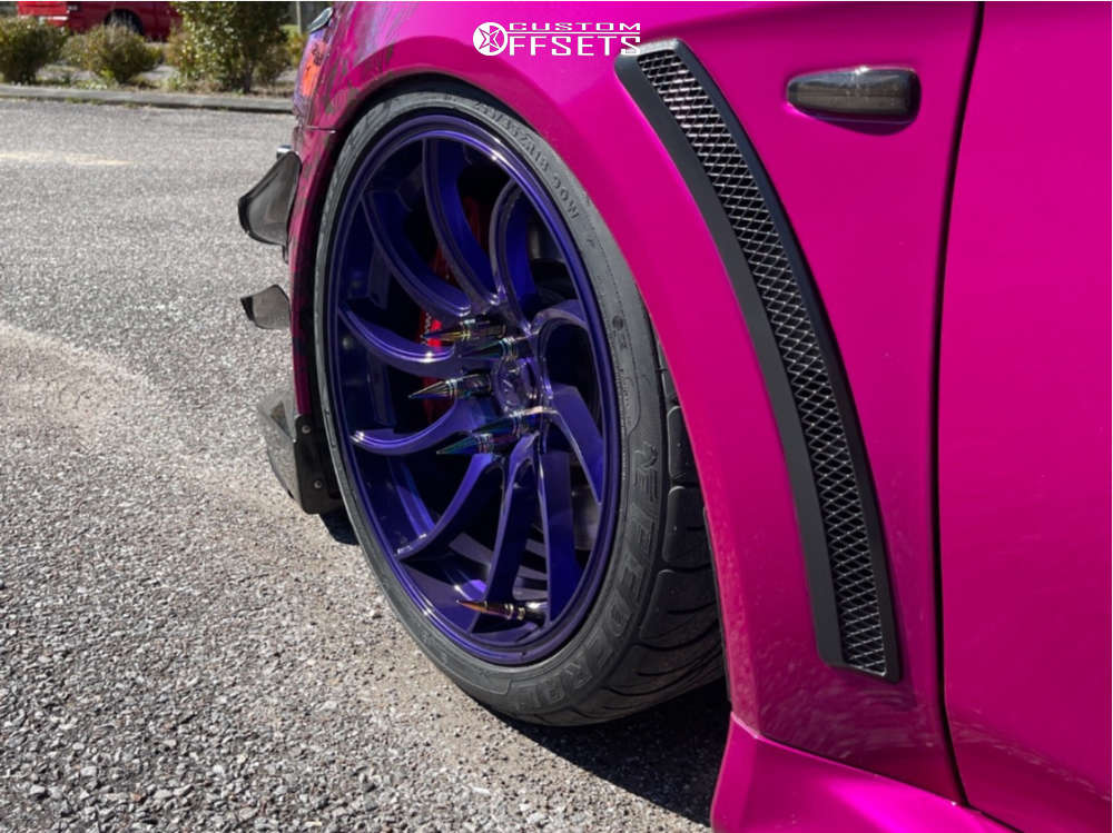 2013 Mitsubishi Lancer with 18x9.5 22 Anovia Night and 255/35R18 ...