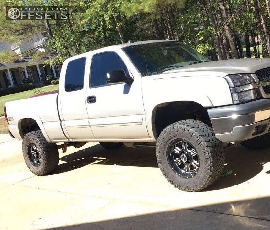 2004 Chevrolet Silverado 1500 with 18x9 -12 Vision Rage and 35/12.5R18 ...