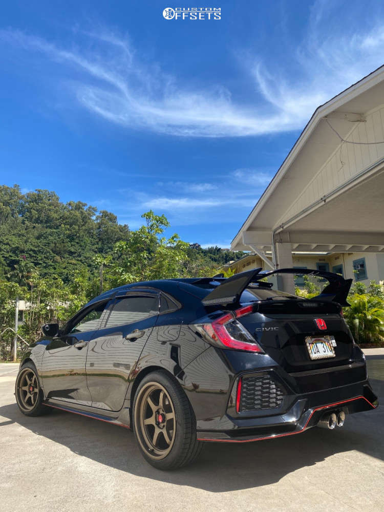 2017 Honda Civic with 18x9.5 30 Aodhan AH08 and 245/40R18 Nankang NS-25 ...