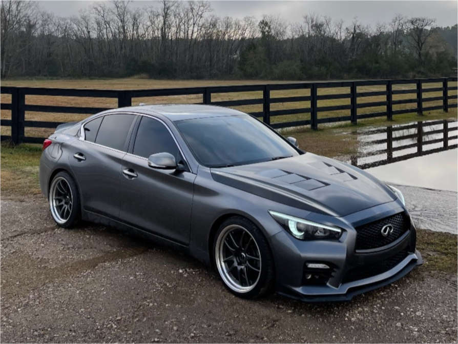 2015 INFINITI Q50 with 19x9.5 25 Work Emotion Cr 2p and 245/35R19