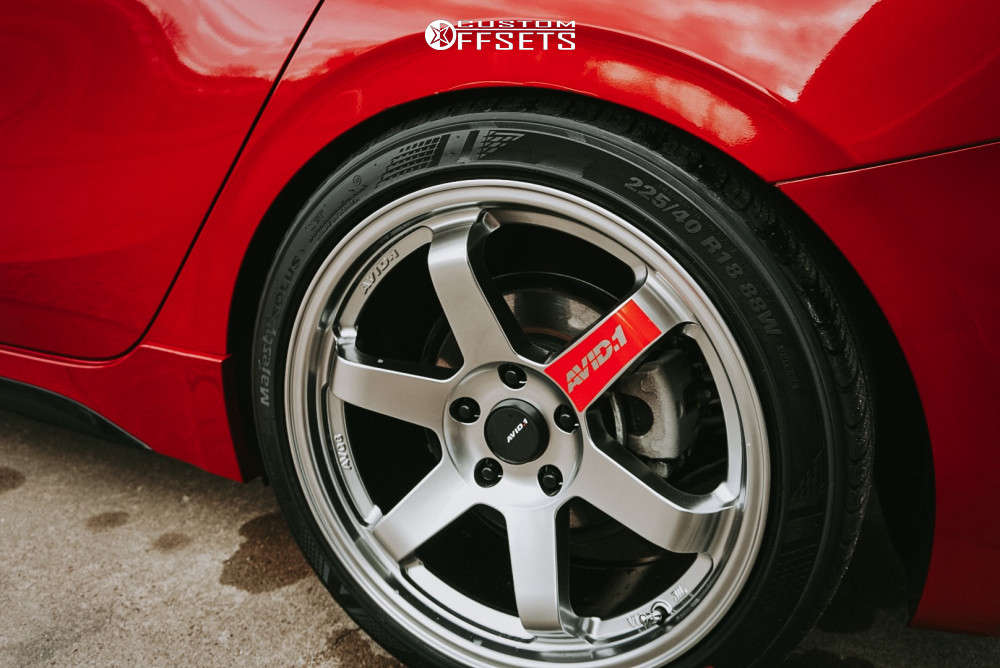 2021 Kia Forte with 18x8.5 35 AVID1 AV6 and 225/40R18 Kumho Ecsta and