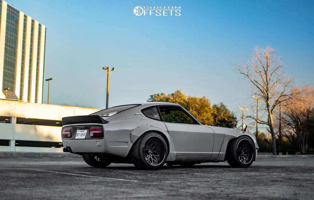 1973 Nissan 240Z with 18x9 -18 American Racing VF502 and 245/35R18 ...