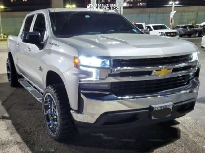 2019 Chevrolet Silverado 1500 with 22x12 -44 Axe Nemesis and