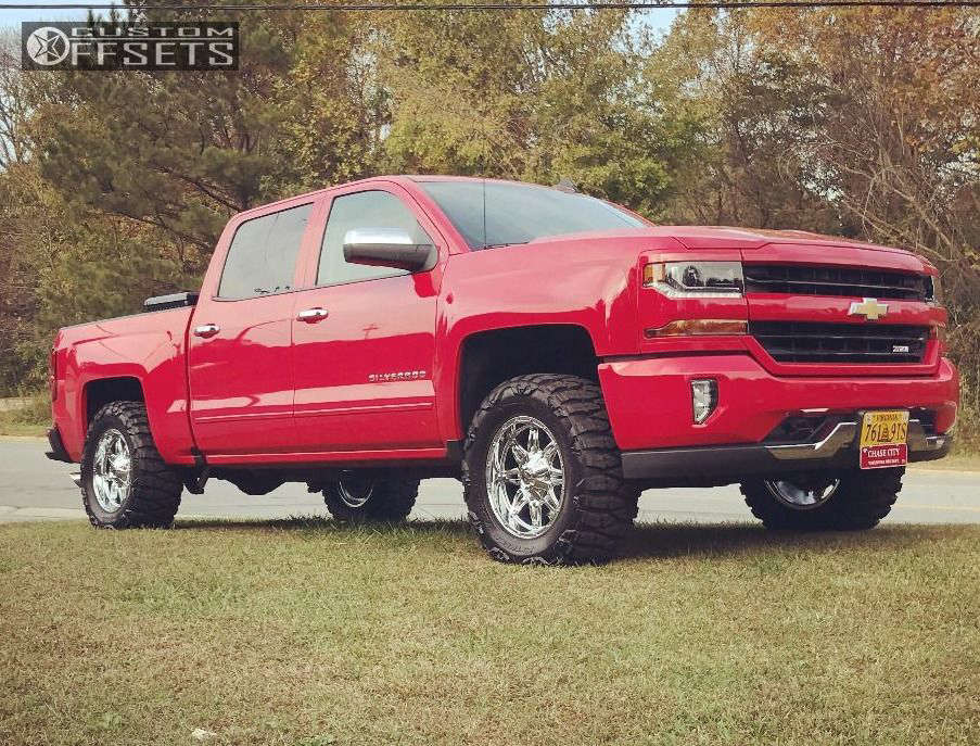Coilover Leveling Kit 2016 Chevrolet Silverado 1500 with 18x9 1 Fuel Hostage and 33/12.5R18 ...