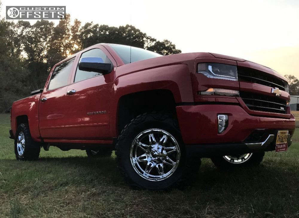 Coilover Leveling Kit 2016 Chevrolet Silverado 1500 with 18x9 1 Fuel Hostage and 33/12.5R18 ...
