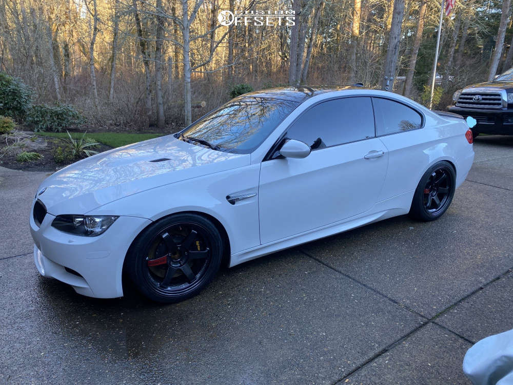 2011 BMW M3 with 18x9.5 22 Volk Te37sl and 275/40R18 Hankook